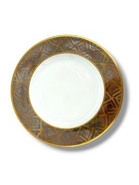 Puiforcat Sumatra Saucer Plate By Paul Judicoire Gold Pattern Rim 6.25" Diameter